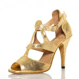 <transcy>Zapatos de baile profesional para mujer | Zapatos de baile latino para mujer | Oro | Danceshoesmart</transcy>