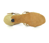 <transcy>Mujer Salón Dorado Zapatos de baile Ante Suela suave Salsa Zapatos de baile latino</transcy>