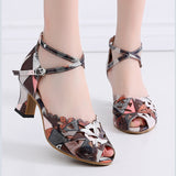 Girls Latin Dance Shoes For Women Soft Sole Ballroom Salsa Shoes For Wedding Party Ladies Bachata Salsa Dance Sandals