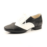 Black Brown Modern Dance Shoes For Men Suede Sole Square Low Heel Latin Ballroom Dancing Shoes