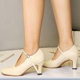 Women Closed Toe Modern Latin Dance Shoes For Women Girls T-strap Ballroom Salsa Dancing Shoes Soft Bottom