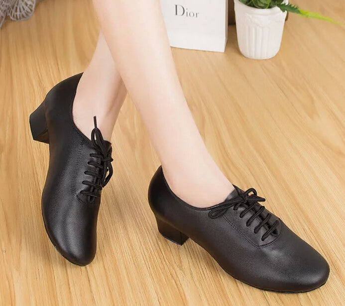 Women Modern Character Dance Shoes | Black Square Heels Latin Dance Shoes | Ballroom Shoes | Danceshoesmart