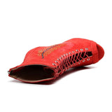Ballroom Latin Dance Shoes Boots For Women Girls Ladies Dancing Shoes Tango Samba Salsa 6-10CM Heel Shoes