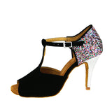 <transcy>Женская танцевальная обувь | Обувь для бальных танцев с блестками | Туфли для латинских танцев сальсы | Danceshoesmart</transcy>