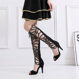Women Dance Shoes Black White Suede Rhineston Dance Boots for Girls Soft Sole Salsa Dance Shoes for Wedding Sandals