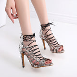 Women Latin Ballroom Dance Shoes Boots Customized High Heels Zipper Lace Up Tango Salsa Dancing Shoes