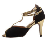 <transcy>Женская танцевальная обувь для сальсы | Черные туфли для латинских бальных танцев | Каблук по индивидуальному заказу | Danceshoesmart</transcy>