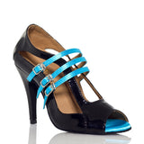 <transcy>PU Zapatos de baile para mujer | Zapatos de baile de salón latino para mujer | Suela de gamuza para interior | Danceshoesmart</transcy>