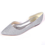 Women Girl Sparkling Glitter Flat Heel Flats Shoes