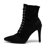 Salsa Jazz Ballroom Indoor Latin Dance Shoes for Women Dancing Girl High Heels Flock Professional Boots
