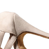 Indoor Latin Ballroom Dance Shoes Apricot Black Flock Women Salsa Tango Dancing Shoes Boots Customized Heels