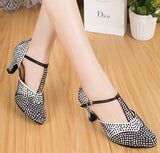 <transcy>Zapatos de baile latino con diamantes de imitación | Mujeres de lujo | Zapatos de baile moderno de salón | Danceshoesmart</transcy>