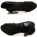 Quality Latin Dance Boots Ladies Girls Salsa Tango Indoor Sports Dance Shoes Professional Ballroom Shoes