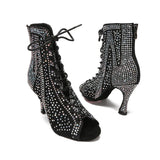 Women's Shoes Dance Boots Latin Jazz Rumba Samba Ballroom Dance Party Ladies Wedding High Heels