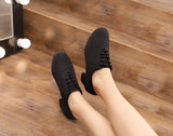 <transcy>Zapatos negros de danza moderna | Zapatos de baile de salón latino para mujer | Zapatos de salsa de tacón grueso | Danceshoesmart</transcy>