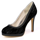 Platform Women Pumps 11CM High Heel Round Toe Shallow Lady Office Shoes Party Wedding