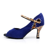 Flock Rhinestone Latin Ballroom Dance Shoes Party Women Ladies