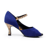 Flock Rhinestone Latin Ballroom Dance Shoes Party Women Ladies