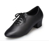 <transcy>Zapatos de baile de carácter moderno para mujer | Zapatos de baile latino con tacones cuadrados negros | Zapatos de salón | Danceshoesmart</transcy>