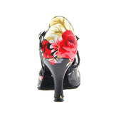 Satin Flower Latin Ballroom Salsa Dance Shoes For Women Girls