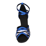 Satin Latin Ballroom Dance Shoes For Women Girls Open Toe Soft Sole Salsa Dance Shoes