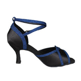 Custom Women Latin Dance Shoes Satin Glitter Ballroom Salsa Party Dance Shoes
