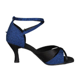 Heel Fashion Dance Shoes For Women Satin Glitter Latin Ballroom Tango Salsa Dance Shoes