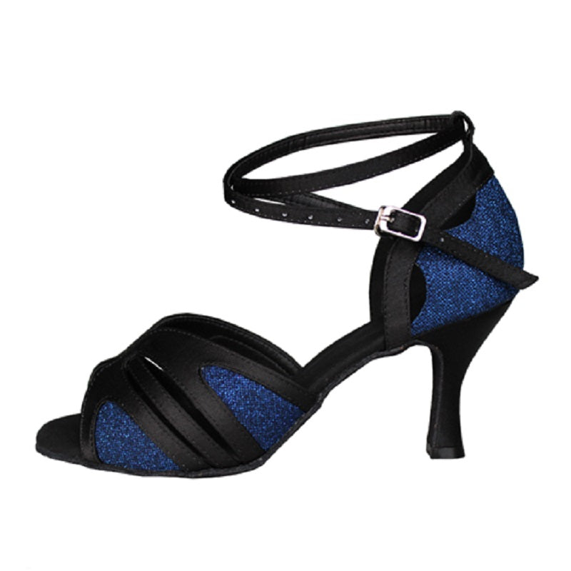 <transcy>Женская обувь для джазовых бальных танцев для латинских танцев, женская спортивная обувь для танцев, сандалии на высоком каблуке</transcy>