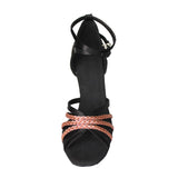 <transcy>Обувь для латинских бальных танцев, атласная профессиональная обувь для сальсы и танго, танцевальная обувь для тренировок, высокое качество</transcy>
