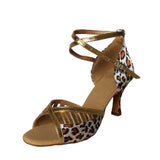 <transcy>Zapatos de baile latino de salón de leopardo para niñas mujeres zapatos de baile de fiesta de Tango Salsa profesional zapatos de tacón de alta calidad</transcy>