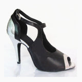 Peep Toe Latin Ballroom Salsa Dance Shoes For Women Girls PU Customized Heel Dancing Shoes