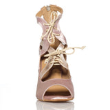 <transcy>Женская обувь для латинских бальных танцев, розовая, черная, атласная, на молнии, обувь для сальсы, Danceshoesmart</transcy>