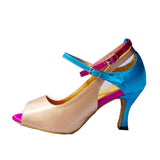 Satin Upper Ballroom Latin Dance Shoes For Women Girls Professional Salsa Dancing Shoes