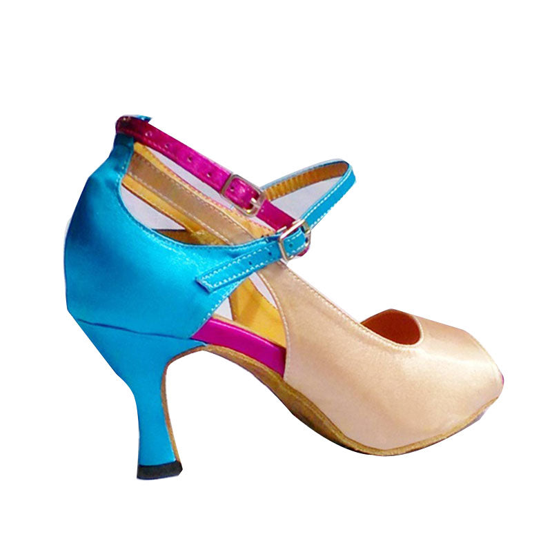 Satin Upper Ballroom Latin Dance Shoes For Women Girls Professional Salsa Dancing Shoes