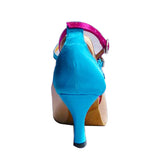 Satin Upper Ballroom Latin Dance Shoes For Women Girls Professional Salsa Dancing Shoes