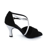 <transcy>Flock PU Latin Ballroom Dance Shoes Mujeres Niñas Zapatos de baile de salsa</transcy>