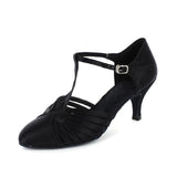 Salsa Modern Dance Shoes Brown Black Customized Heel Latin Ballroom Salsa Dancing Shoes