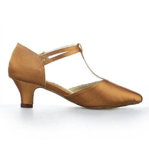 Women Latin Dance Shoes Satin Sandal Ladies Ballroom Modern Dancing Shoes High Heel Soft Sole Buckle
