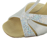 <transcy>Zapatos de baile de satén con lentejuelas para mujer, zapatos de baile de salsa de salón latino de satén a la moda para mujer</transcy>