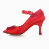 Red Satin Ballroom Latin Salsa Tango Dance Shoes For Women Girls Ladies Csutomized Shoes