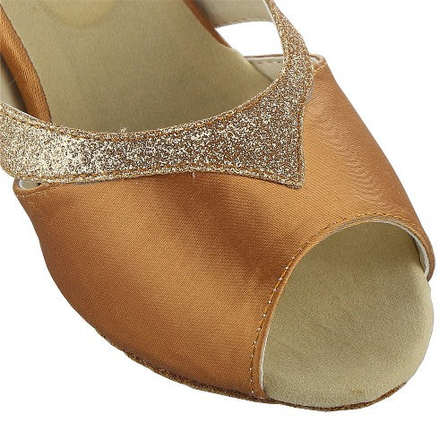 Girl Ballroom Dancing Shoes Latin Dance Shoes Satin Glitter Women Party Wedding Shoes For Female
