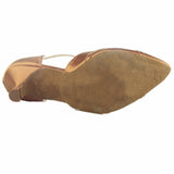 Brown Satin Modern Dance Shoes High Quality Women Latin Ballroom Salsa Dance Shoes