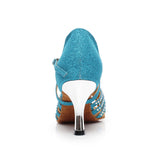 <transcy>Zapatos de baile latino de salón de diamantes de imitación para mujeres, niñas, zapatos de baile de salsa y tango</transcy>
