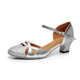 <transcy>Zapatos de baile de salsa modernos con purpurina para mujer, zapatos de baile latino de salón de baile latino para mujer</transcy>