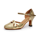 <transcy>Zapatos de baile de salsa modernos con purpurina para mujer, zapatos de baile latino de salón de baile latino para mujer</transcy>