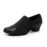 Sequined Modern Dance Shoes For Women Ladies Teachers Latin Ballroon Salsa Tango Samba Dance Shoes
