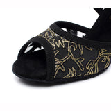 Hot Selling Women's Tango Ballroom Latin Dance Dancing Shoes Heeled Salsa Professional Dancing Boots For Girls Ladies