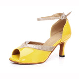 Professional Ballroom Dance Shoes Lady Glitter Salsa Dance Shoes Suede Heeled Women Latin Dance Shoes