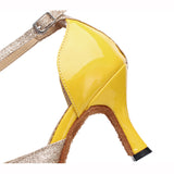 Professional Ballroom Dance Shoes Lady Glitter Salsa Dance Shoes Suede Heeled Women Latin Dance Shoes