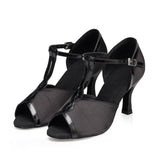 <transcy>Zapatos de baile latino de talla grande para mujer, suela suave de gamuza satinada, zapatos de baile de salón de baile para interiores, zapatos de baile de tango, fiesta, boda</transcy>
